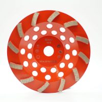 5_ 125 mm Red M 30 Grit 9 Segment Grinding Cup Wheel